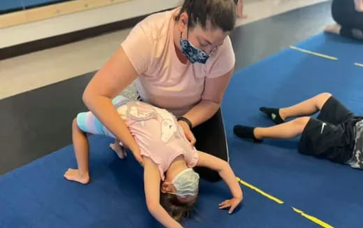 a person doing push ups