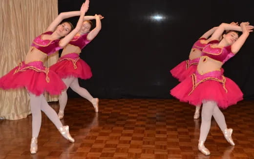 a group of women dancing