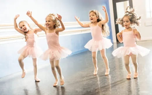 a group of girls dancing