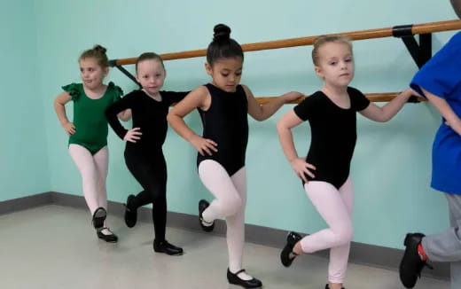 a group of children dancing