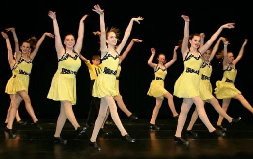 a group of women dancing