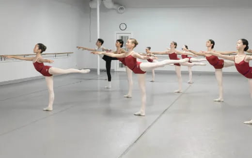 a group of women exercising