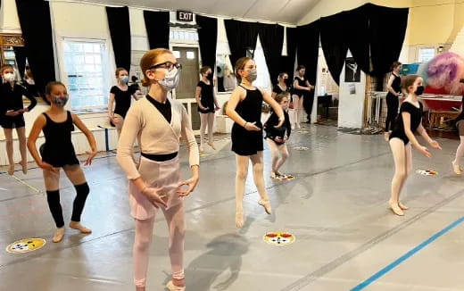 a group of people dancing