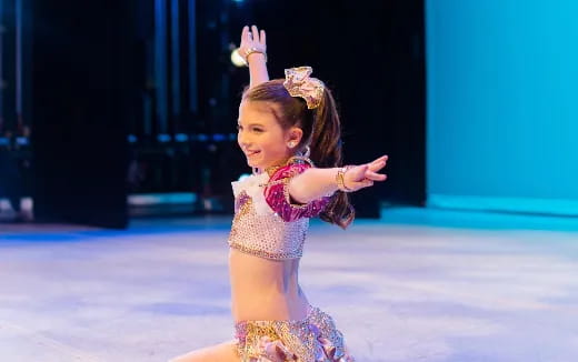 a young girl dancing