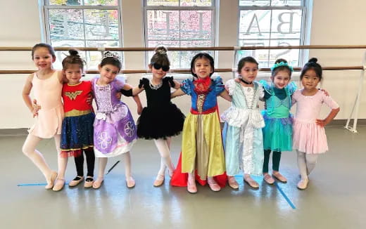a group of children in a room