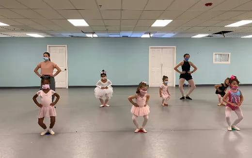 a group of people dancing