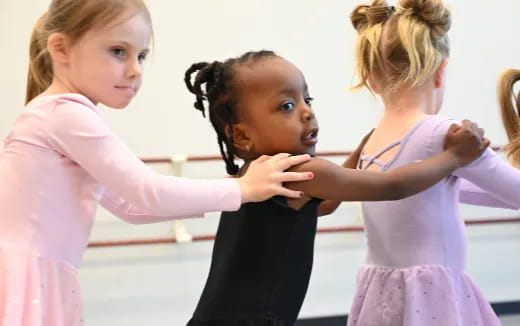 a group of girls in a line