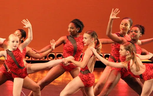 a group of women dancing