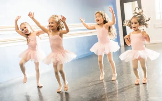 a group of girls dancing