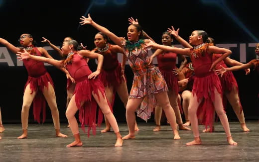 a group of women dancing