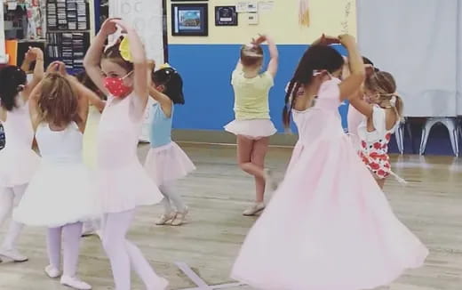 a group of girls dancing