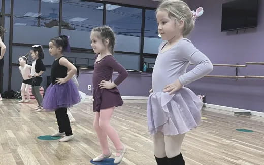 a group of girls dancing