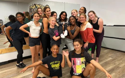 a group of people posing for a photo