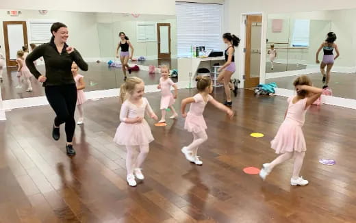 a group of people dancing