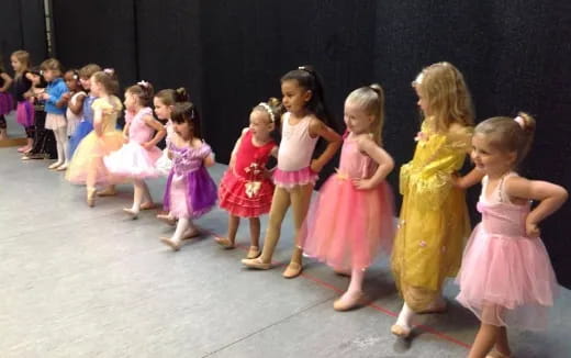 a group of children dancing