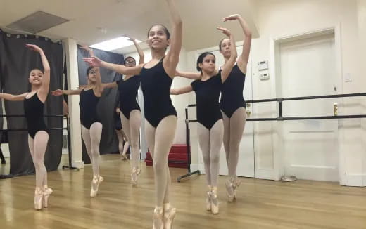 a group of women dancing