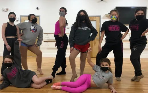 a group of people in a room