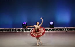 a person dancing on a stage