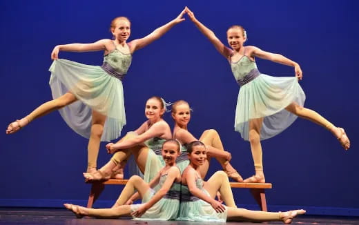 a group of people dancing