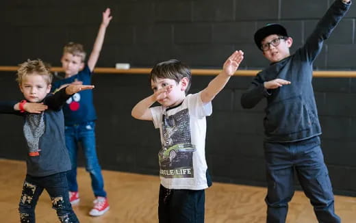 a group of people dancing