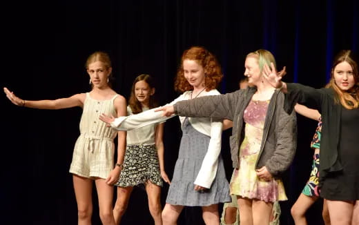 a group of women dancing