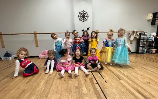 a group of children in a room