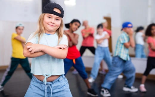 a group of people dancing