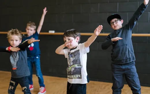 a group of people dancing