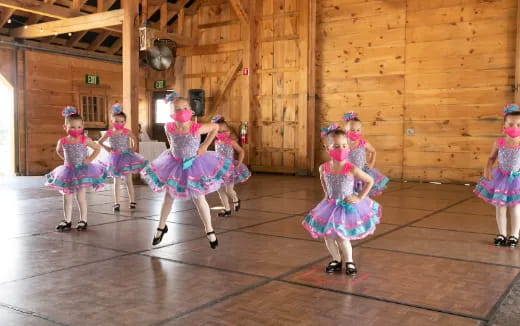a group of girls dancing