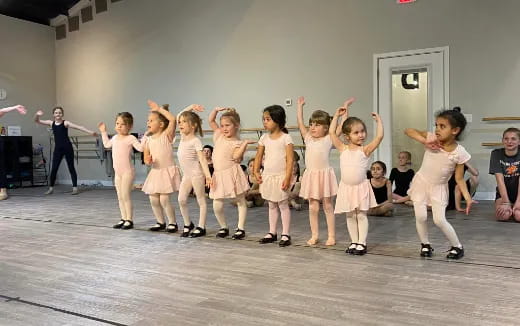 a group of children dancing