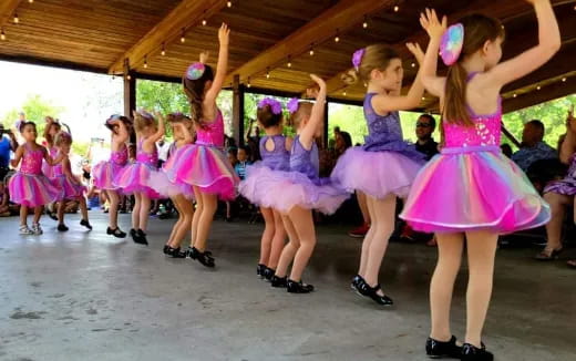 a group of girls dancing