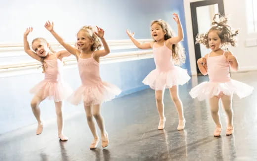 a group of girls dancing