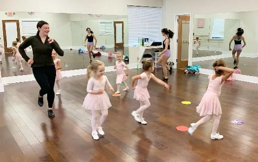 a group of people dancing