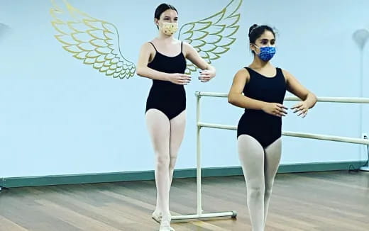 two women in black and white