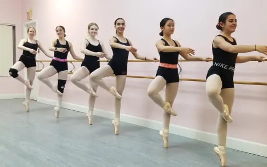 a group of women dancing