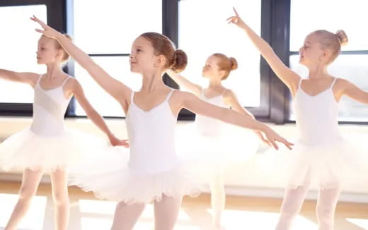 a group of girls dancing