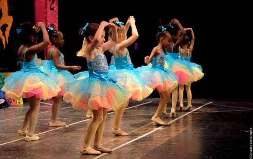 a group of women dancing