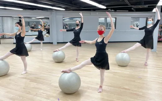 a group of women dancing