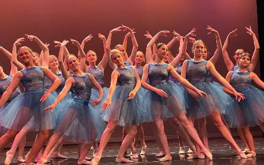 a group of women dancing