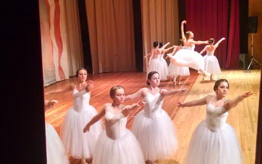 a group of girls dancing
