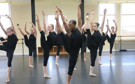 a group of people dancing