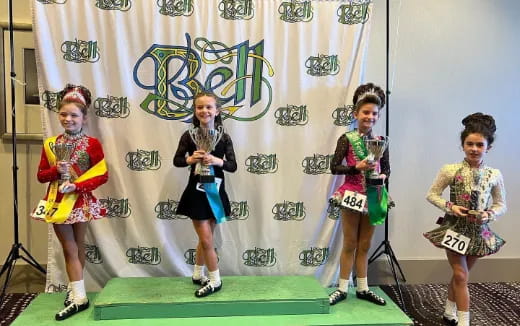 a group of girls in a performance