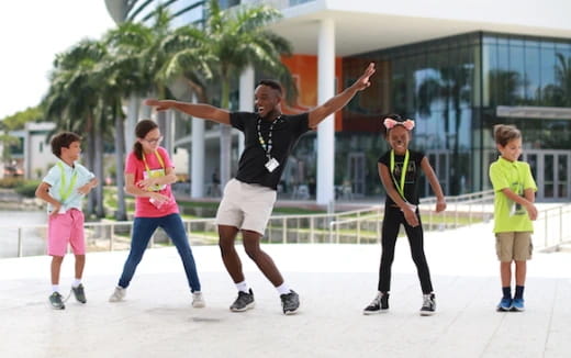 a group of people dancing
