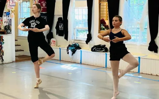 a man and a woman dancing