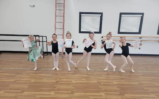 a group of girls in a gym