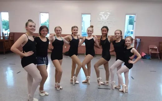 a group of girls in a room