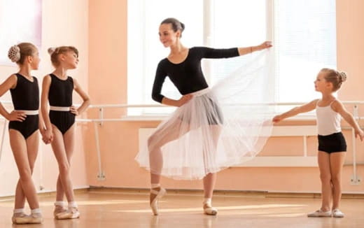 a group of girls dancing