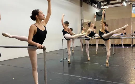 a group of women exercising