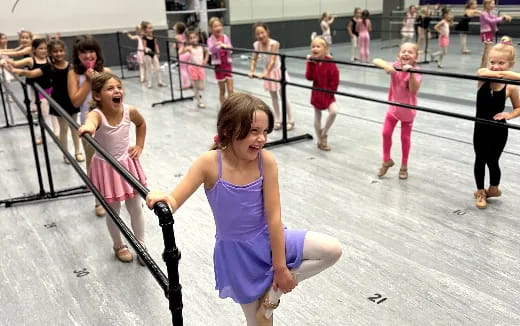 a group of women on a stage