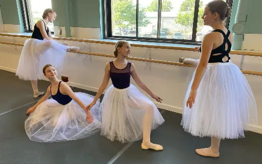 a group of women dancing
